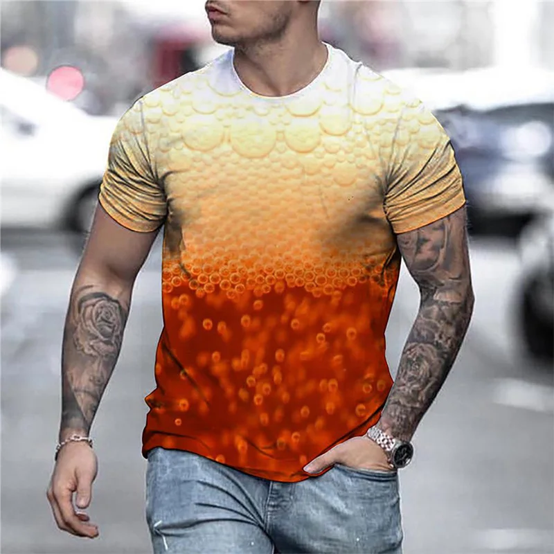 Dropshipping Cute Cartoon Printed 3D Tshirt Visually Striking Dazzling Colours Men 3D Embossed Printing Tshirts