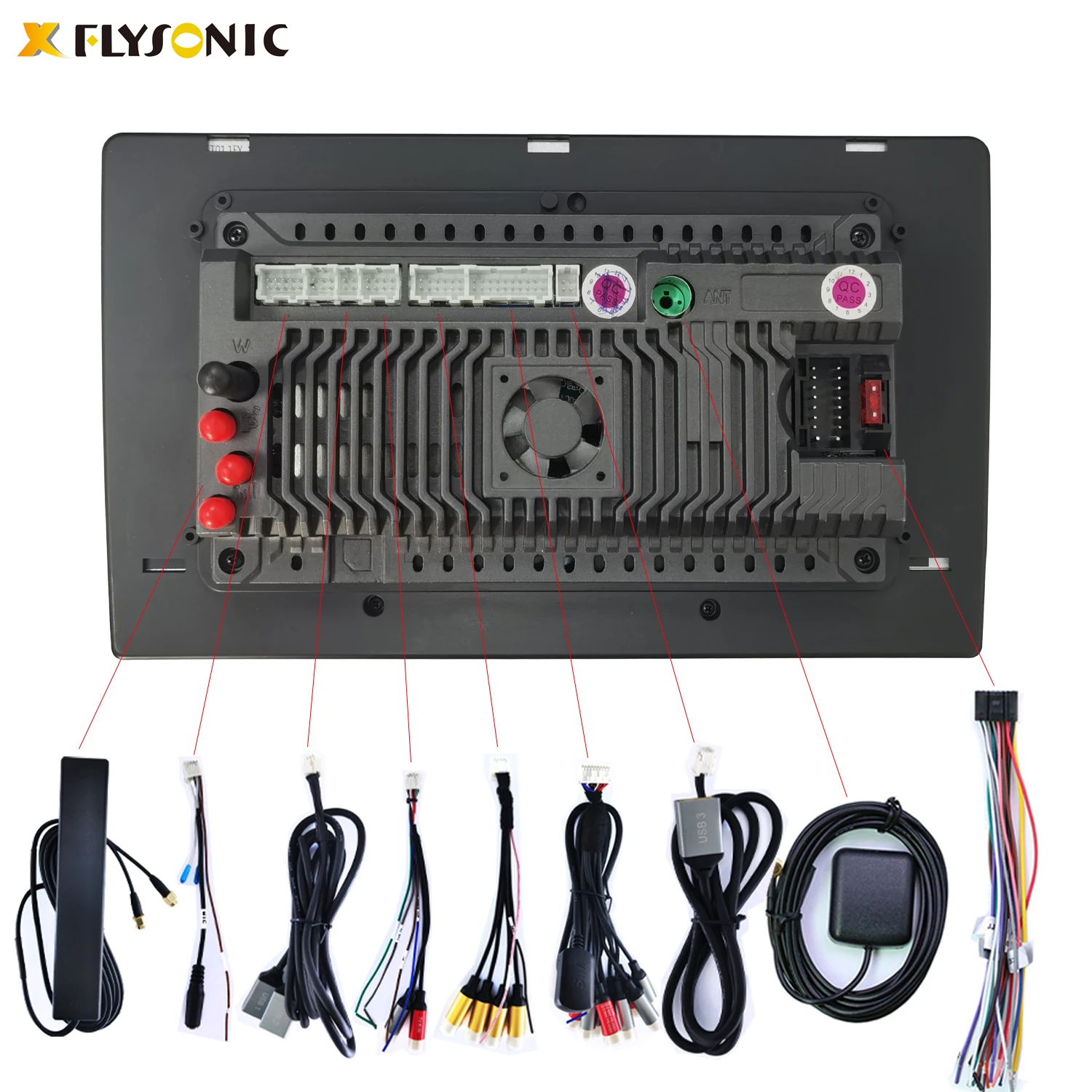 Flysonic Android Auto Monitor Real 1080p Full Hd Dvr With Night Vision Camera Box Interface For Mokka Car Video