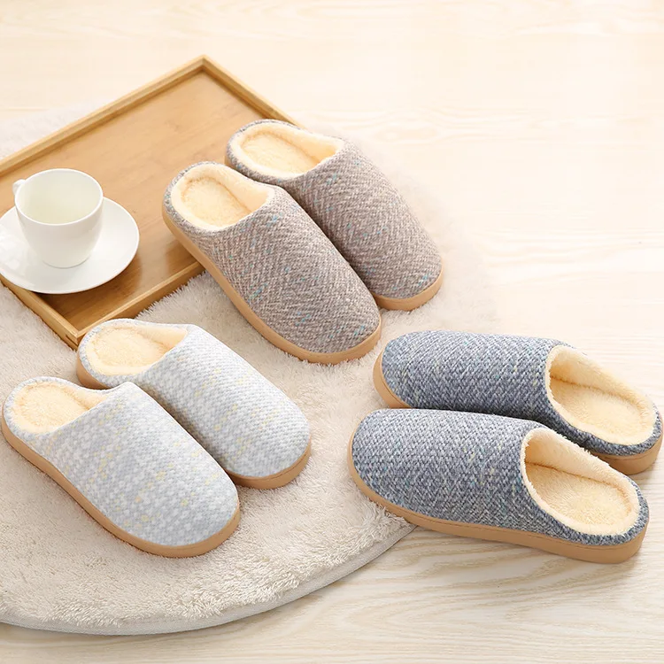 Unisex Fashion Indoor Home Winter Plush Furry Slipper Women Slippers Girl Non-slip Soft Warm House Bedroom Shoes Men Slipper Fur