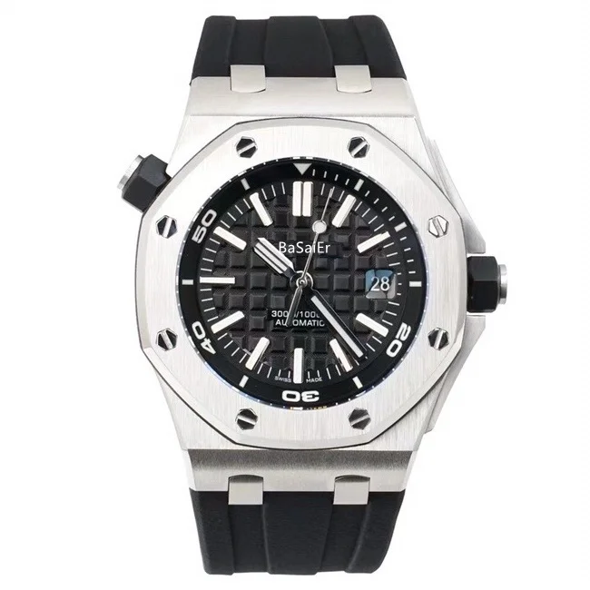 JF Factory 3120 Movement Night Vision Stainless Steel Sapphire Glass Waterproof Luxury oak Men Watch