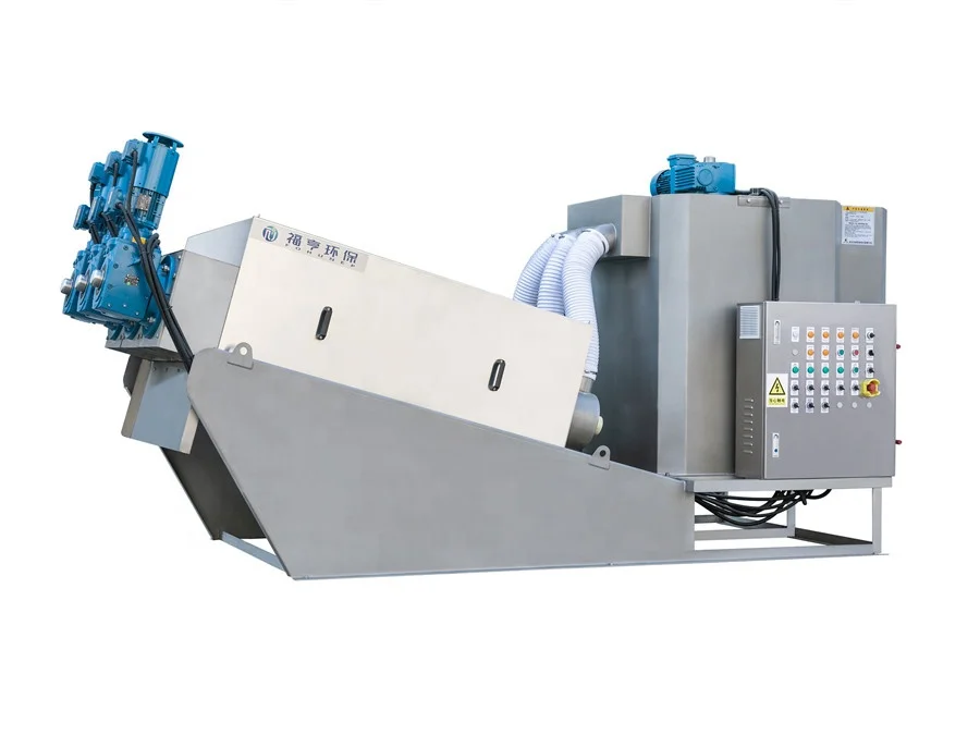 Fohun мультидисковый шнековый пресс для обезвоживания осадка решение для мяса работает очистных сооружений