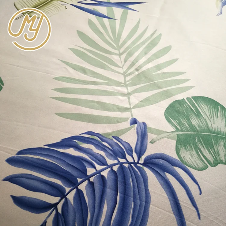 Simple leaf 100% cotton canvas printed fabric ready for bolster