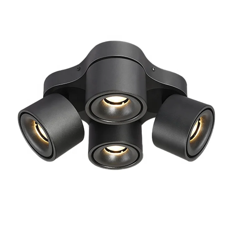 4 heads modern CRI 97 adjustable 24W 36W 40W 48w  Ceiling Spots Lights led surface mount down light COB