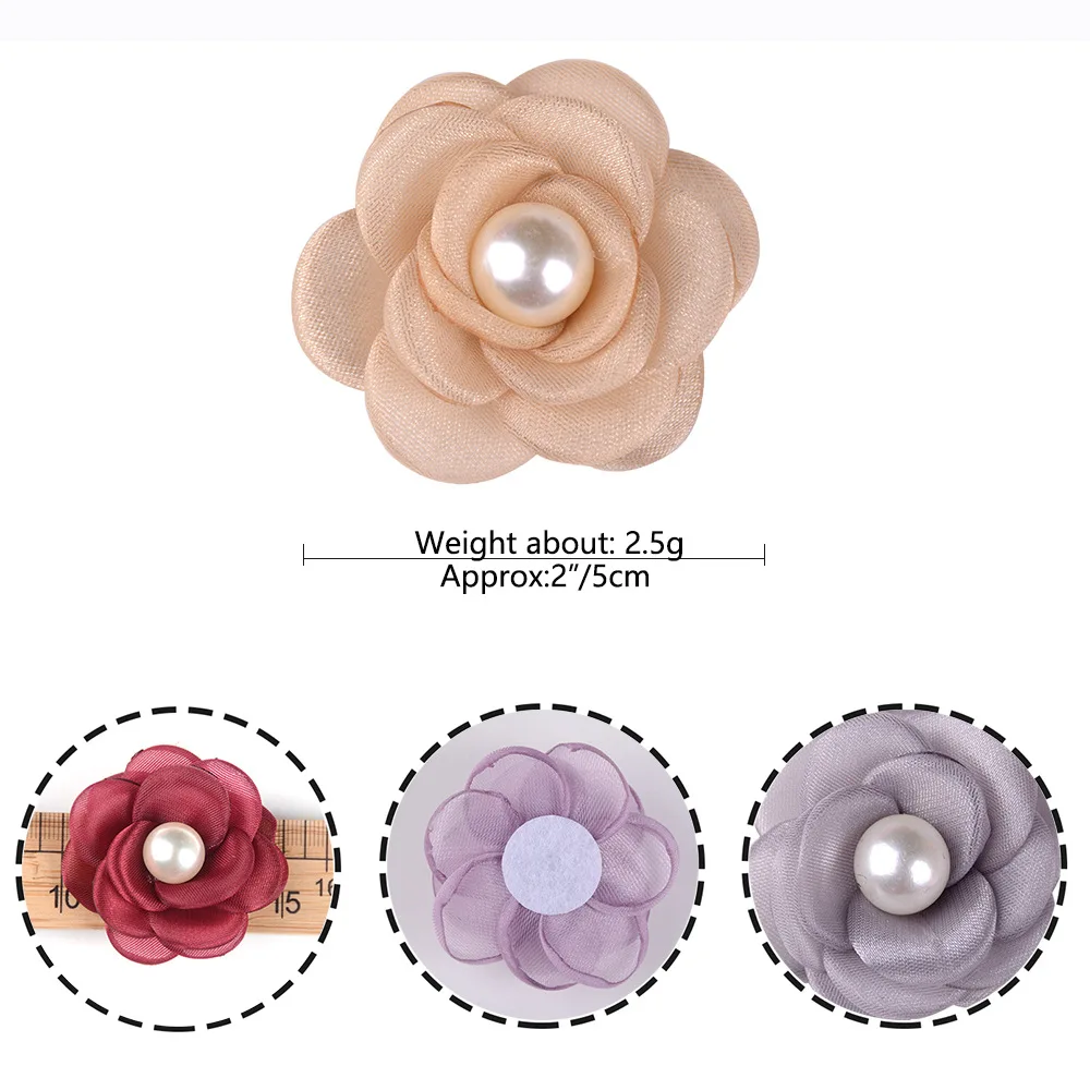 Small Layer Artificial Fabric Flower For Wedding Boutique Chiffon Lotus Party Clothing Hair Accessories Decorative Flowers