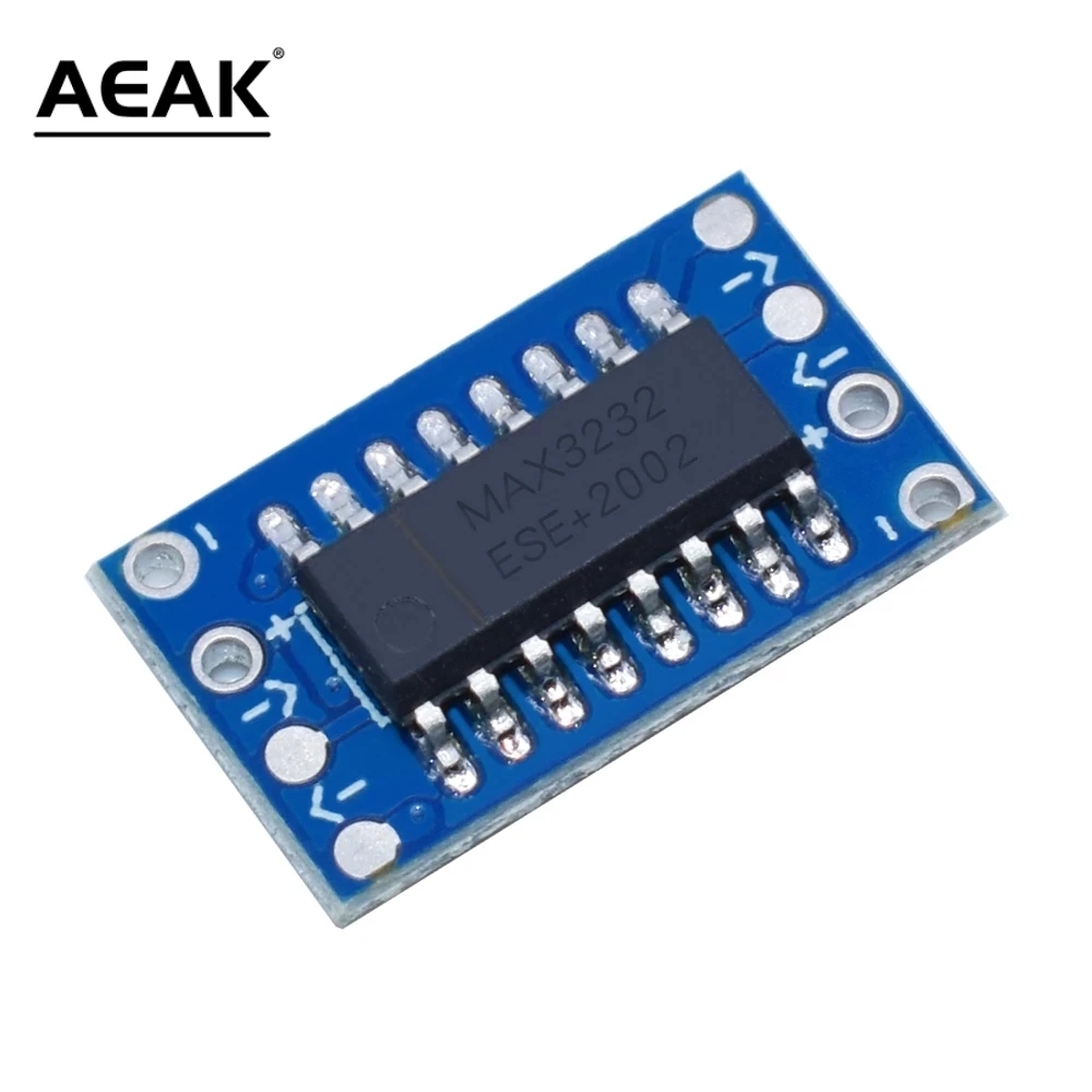 AEAK 10PCS The mini RS232 MAX3232 turn TTL level conversion board serial conversion module.