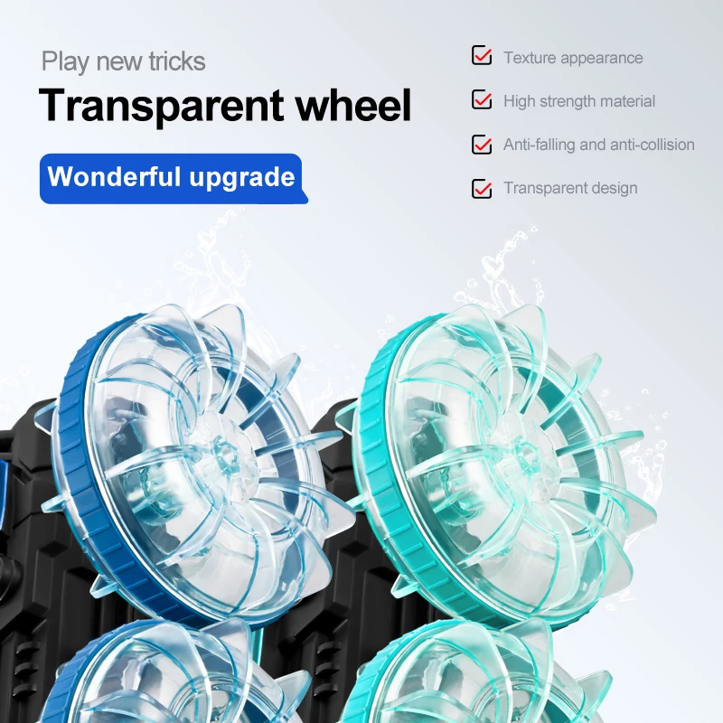 Boy Grifts 2.4ghz Gesture Sensor Amphibious RC Stunt Car Toys With Light Glow Wheel Aqua Drift Remote Control Vehicle Toy