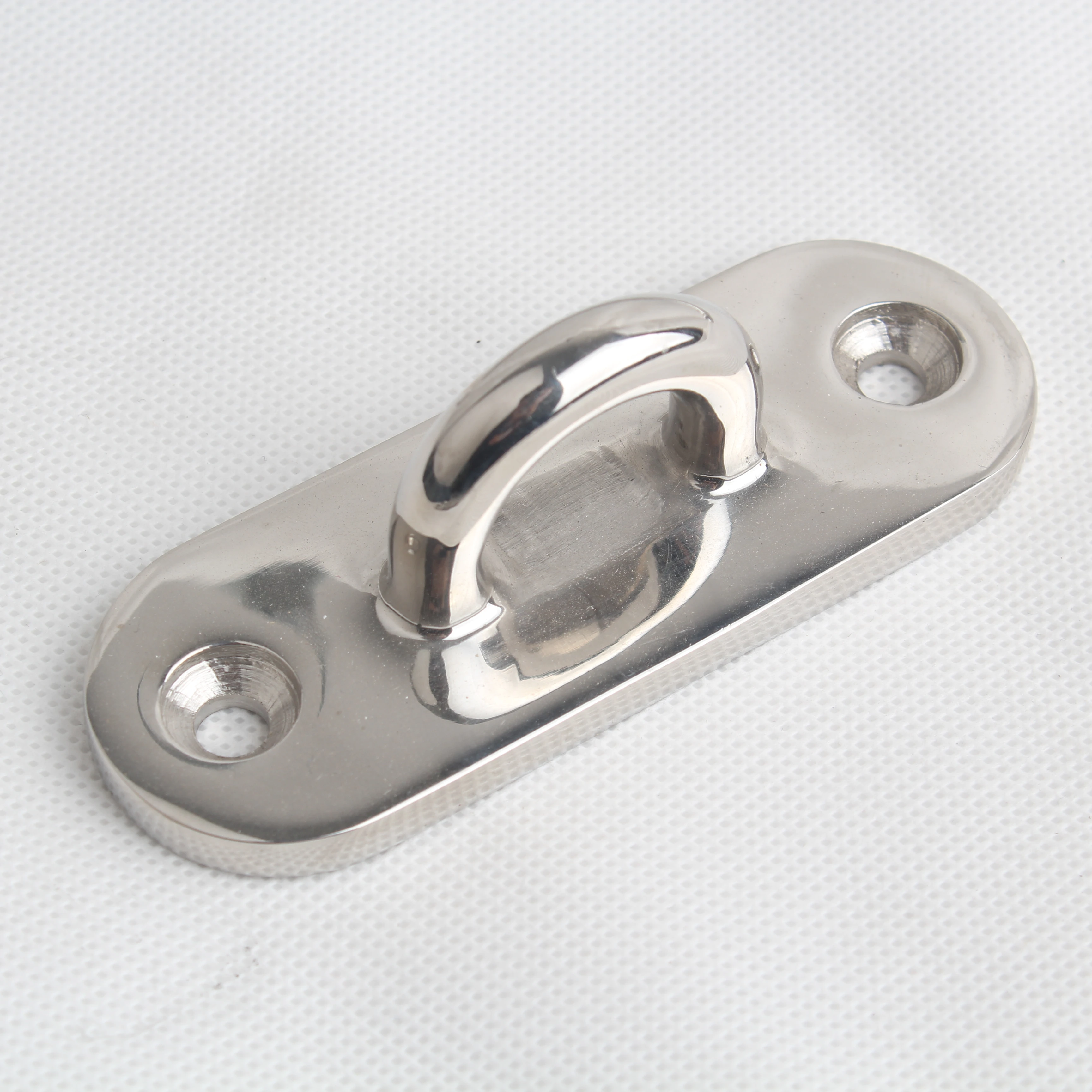 Stainless Steel Oblong Plate Pad Eye Ring Hook Loop U-shaped Boat Accessories Marine Hardware