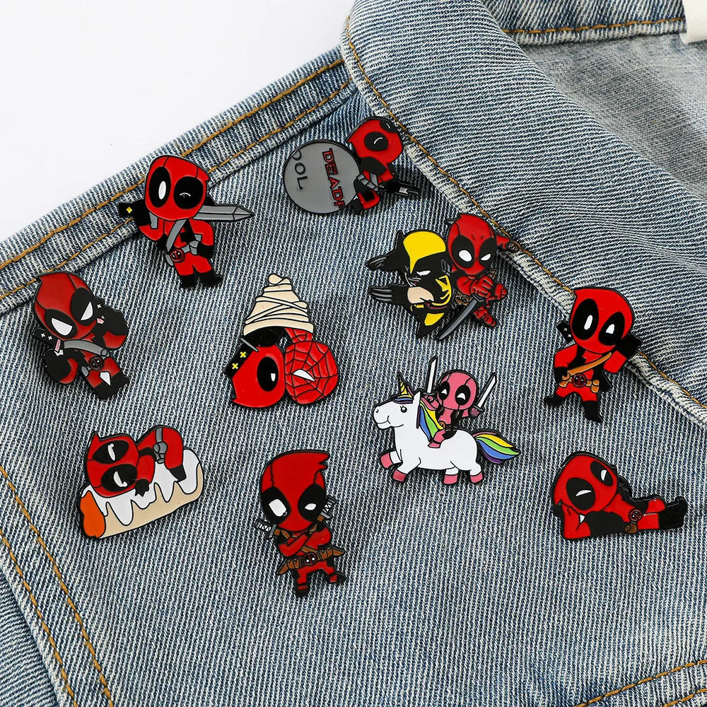 Wholesale customization of cartoon metal badges for movies and TV shows personalized superhero character alloy brooch