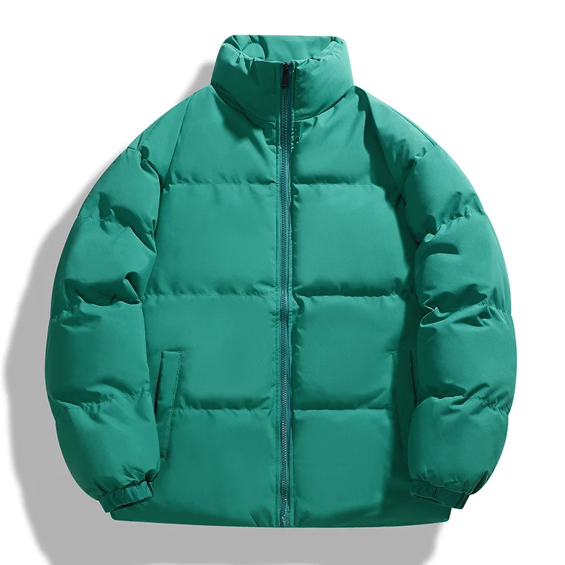 RNSHANGER Winter New Men Jacket Casual Parkas Thicken Warm Outerwear Stand Collar Male Coats Solid Color Zipper Men Clothing