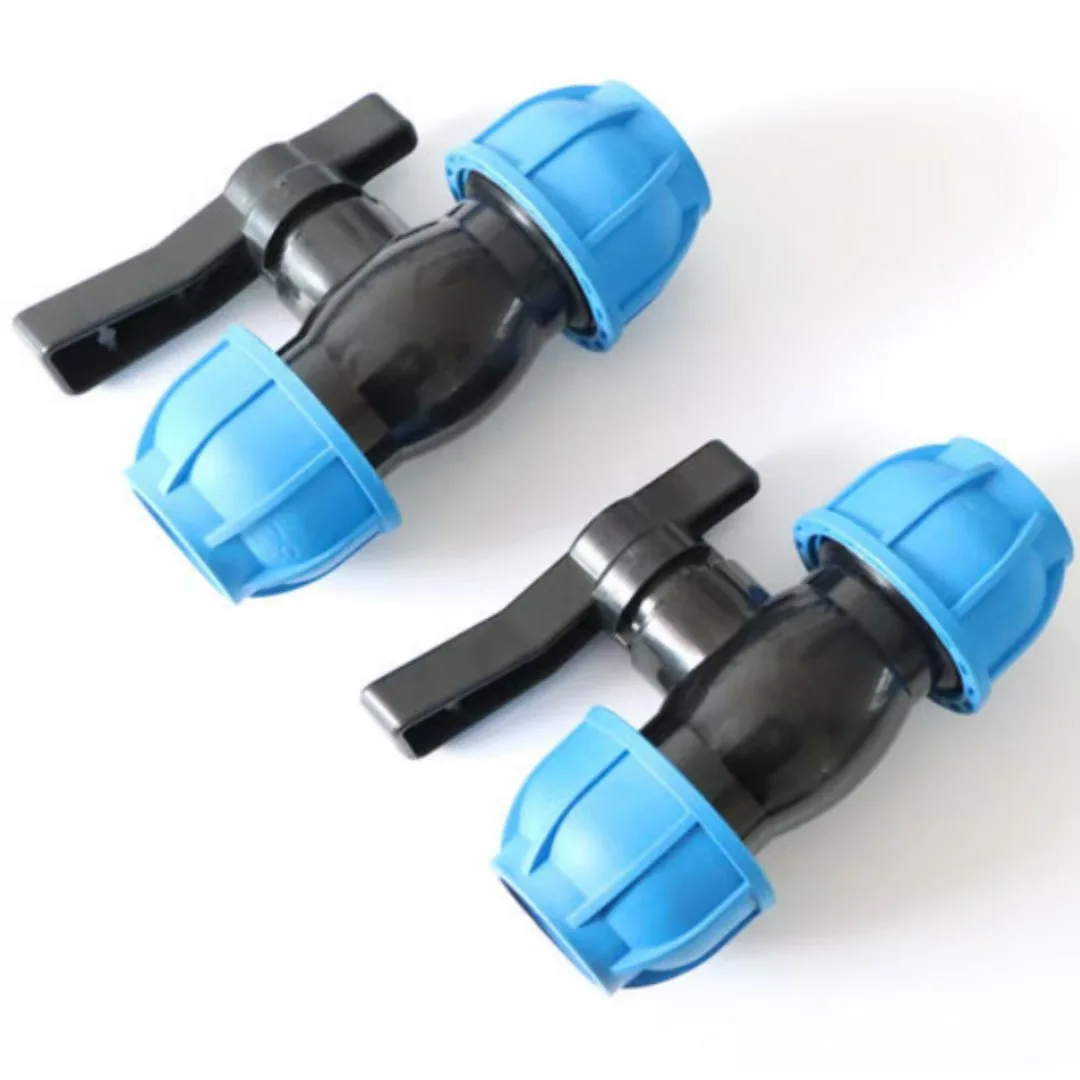 PN16 PP Compression fitting Plastic PP Ball Valve for Water Pipe