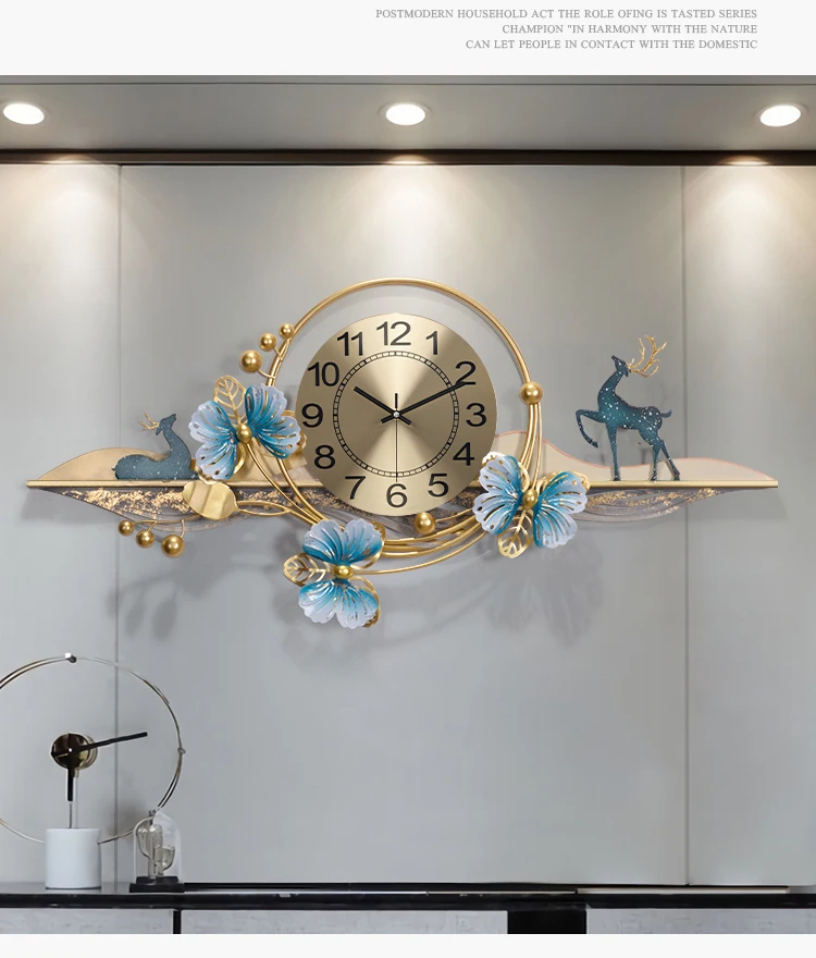 Living room household fashion clock art wall watch creative clock decoration