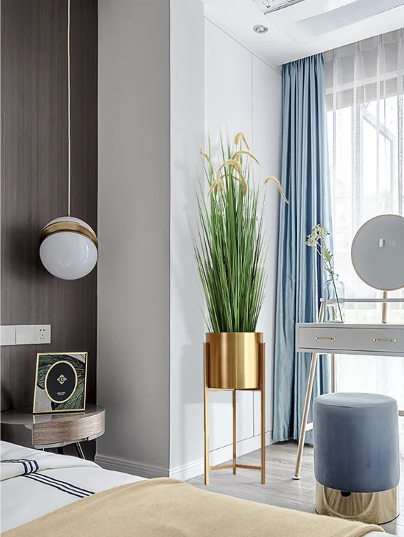 European style vase gold stand storage Metal Floral Decorative Large Floor Vases