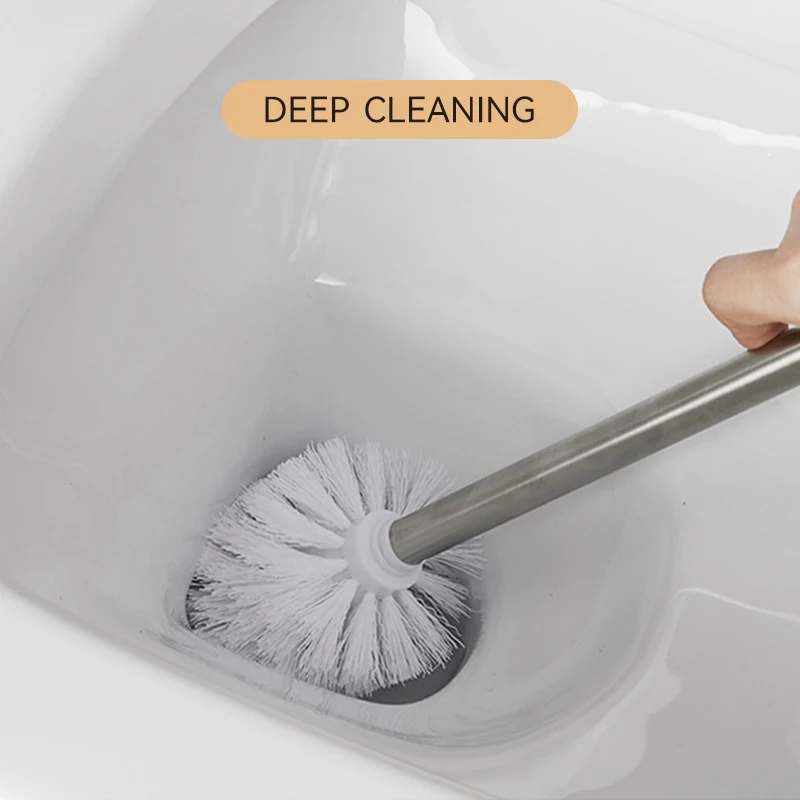 High-quality 304 stainless steel wall-mounted suction cups without drilling bathroom cleaning toilet brush