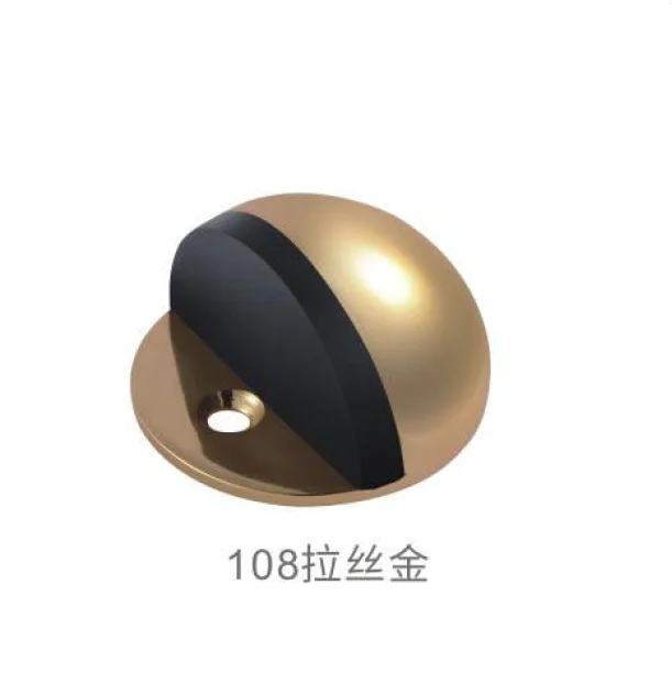 Home security hood door stopper horse hoof doorstop satin nickel half moon magnetic door stop