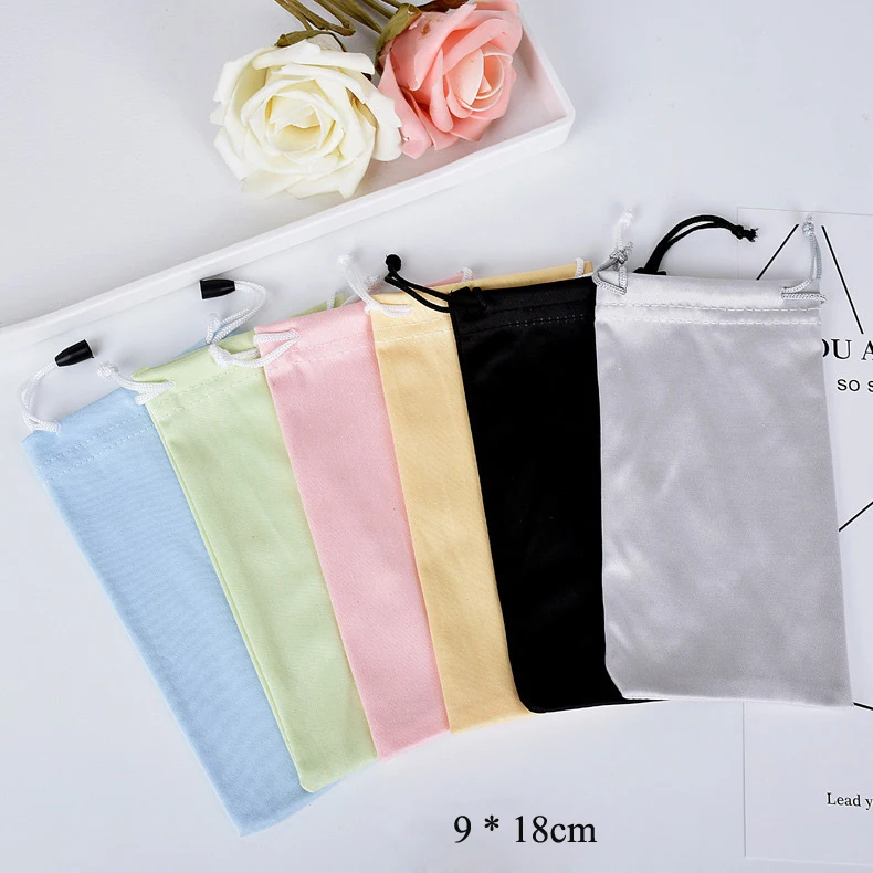 wholesale china factory cheap microfibre sun glasses bag custom logo print sunglasses pouch