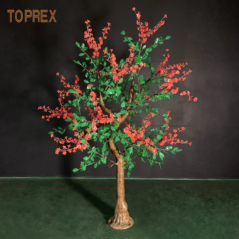Toprex new item outdoor street use 2.5m high simulated cherry blossom lilac flower artificial plant led tree for decor