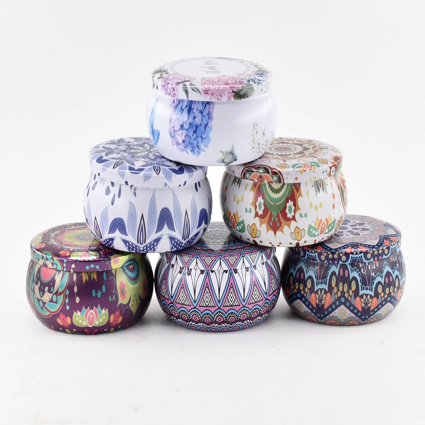 Wholesale Stocked Luxury Color Candle Tin Box Sugar Gift Box Soy Wax Fragrance Empty Decorative Tin Candle Jar