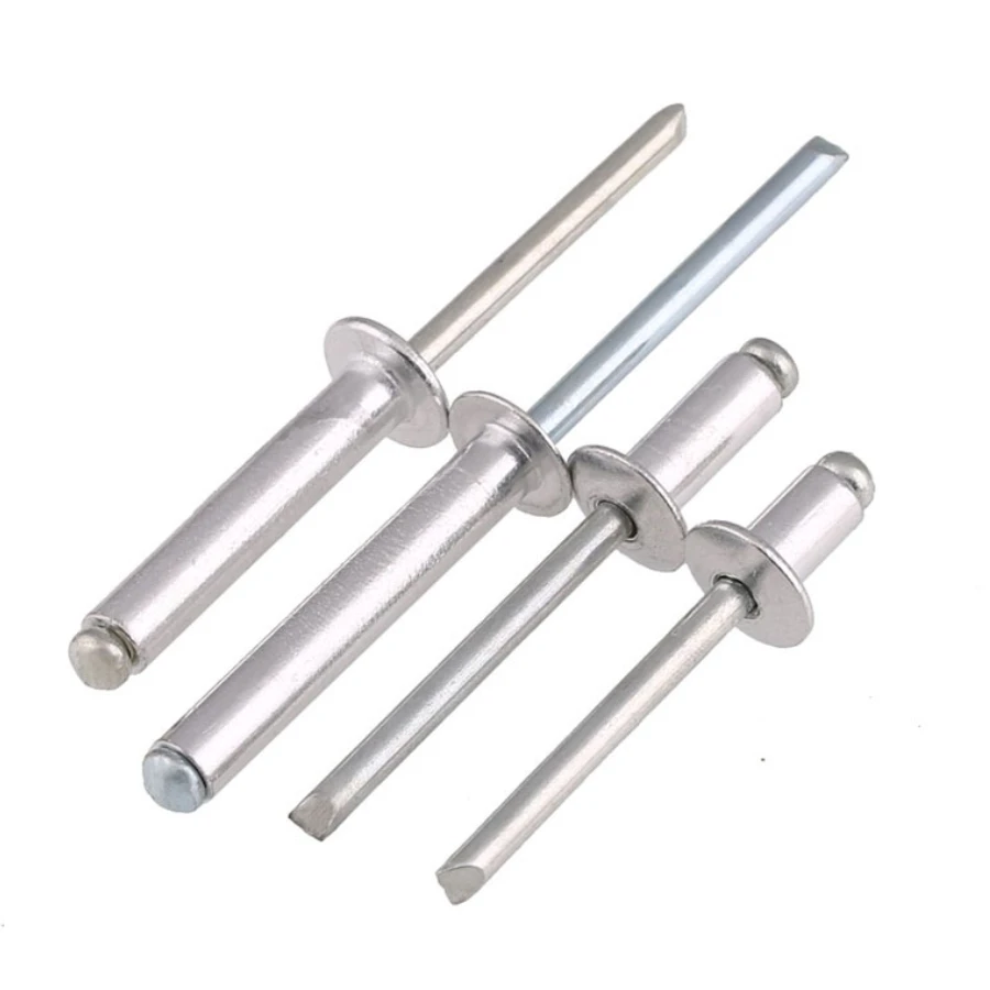 Custom Din7337 Open Type Black  Domed Head Steel Stem Break Pop 6mm 4.8 mm Aluminum 1/8 x 1/2 Blind Rivet Open Blind Rivets