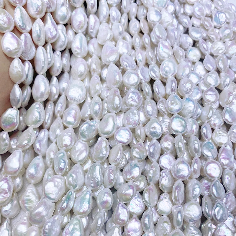 Aaaaa10-13mm Wholesale Real Irregular Baroque Freshwater Pearl Keshi Pearl Beads Strands