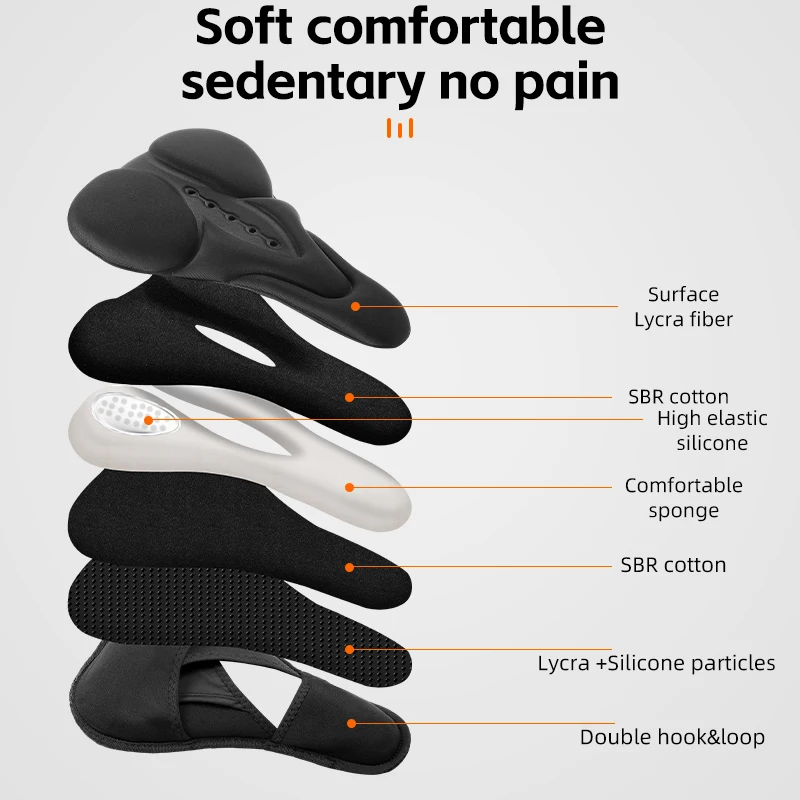 WEST BIKING Wholesale Pu Leather Bicycle Front Mount Seat Cover Sponge Classic Soft Bike Saddle Covers For Front Seat Mat