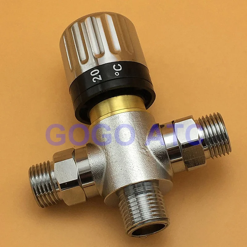 High quality 1/2 3/4 1 inch tap control mixing water temperature thermostatic mixing valve mounted shower solar copper lead smart pipe