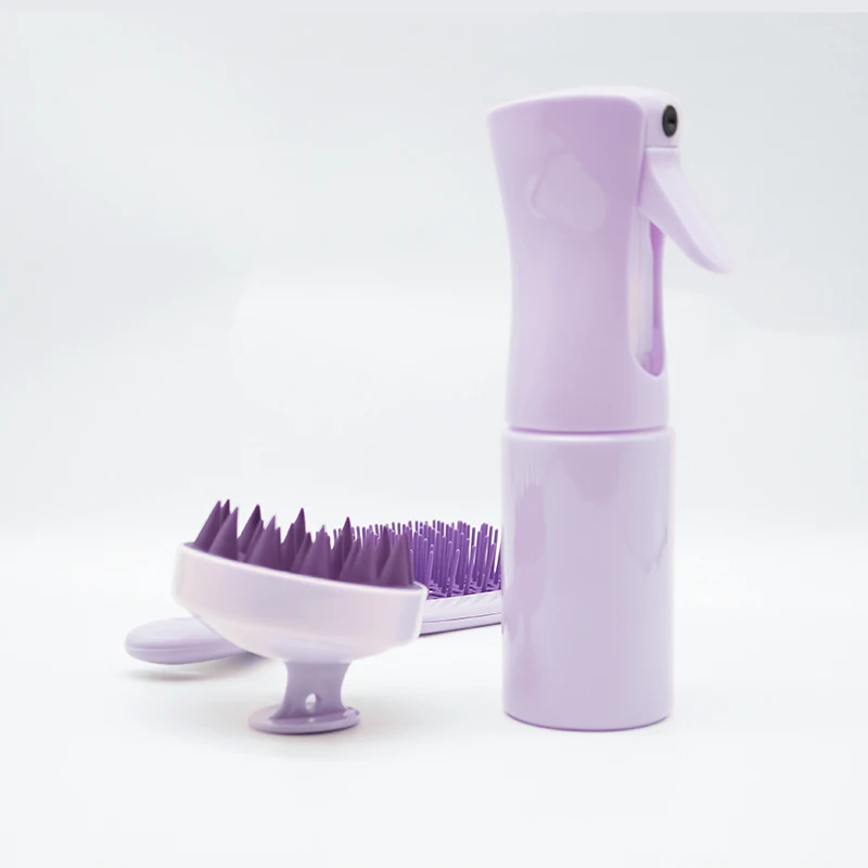 3 in 1 Hair Care Set Scalp Massager Comb Spray Bottle Silicone Hair Massage Shampoo Brush Hair care Set