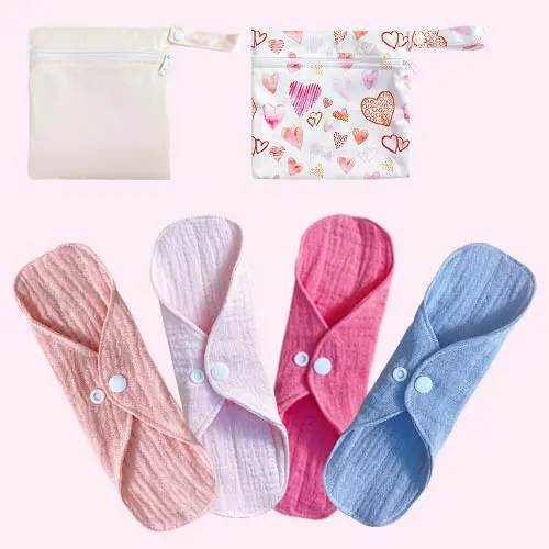 Reusable Washable super absorption muslin gauze napkin sanitary