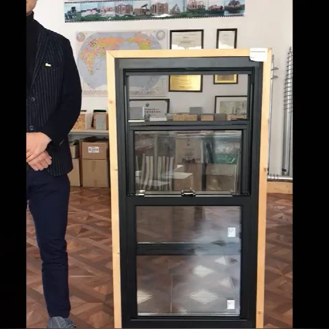 Quacent  Aluminium Thermal Break Sliding Windows With Stainless Steel Wire Mesh Safe Screen Hung Window
