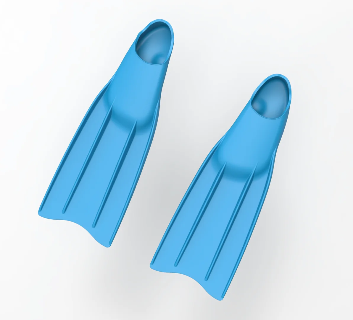 Factory oem custom logo free diving fins tech swimming fins long blade snorkel fins