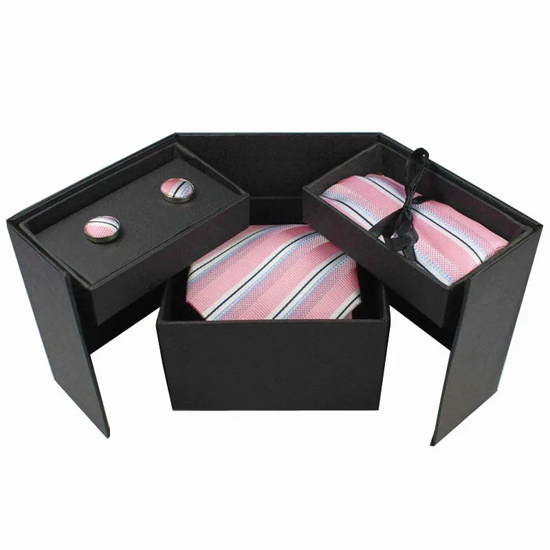 Свадебные Мужские галстуки подарочные большие квадратные упаковочные мужские брендовые роскошные галстуки карманные квадратные галстуки Набор Запонок носовой платок