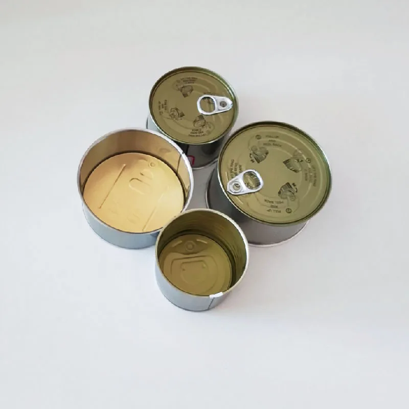 Manufacturer Tinplate Canister Storage Container Tinplate Container Can Empty Round Metal Tin Cans with Eoe Lid