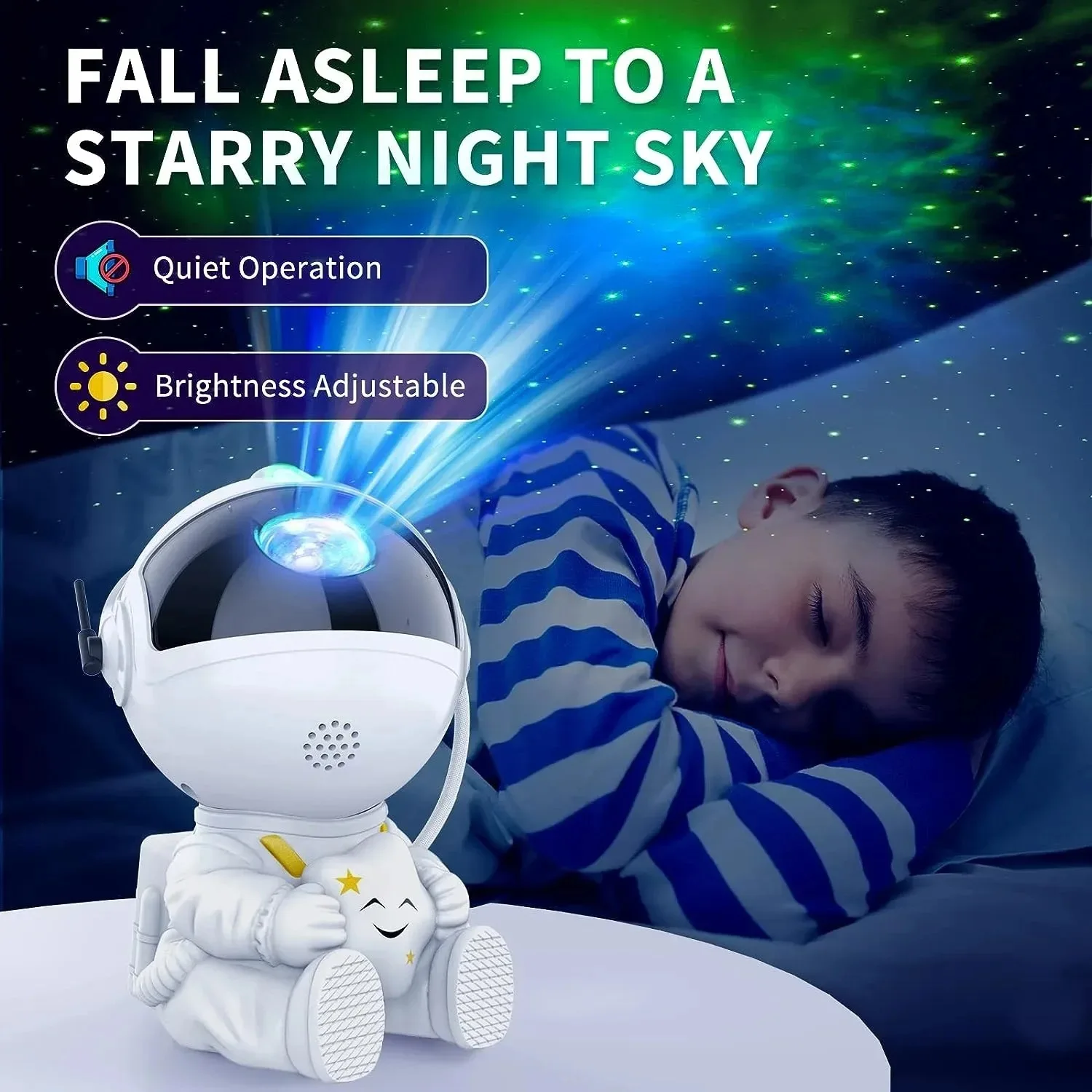Astronaut Star Projector Star Projection Mode 360°Rotating Star Projector Galaxy Light USB Powered LED