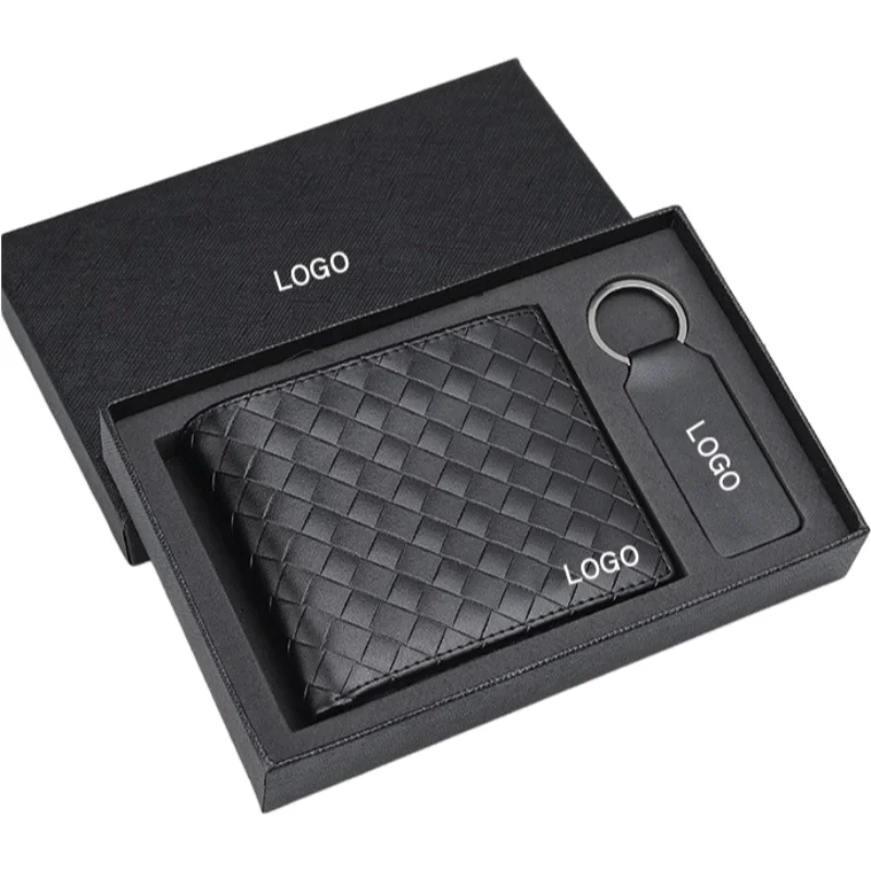 Classical Christmas Gift Set Luxury Promotional Men Business Wallet Gift Set