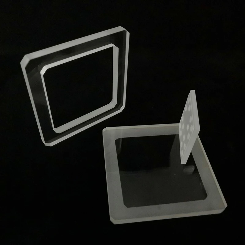 
QH thick square quartz disc Customized Glass Products 