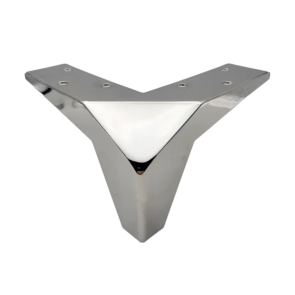 High 10cm 377g Each 2.5mm Thick Chrome-Plated Black Paint Gold Heavy Sofa Feet Customizable Color for Home Office Use