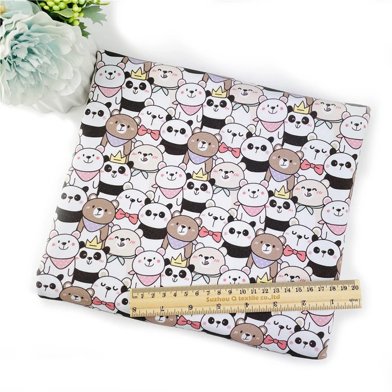 High quality 95 5 Custom Digital Print Cotton Lycra Printed Fabric for dress fabric with no MOQ for baby clothing