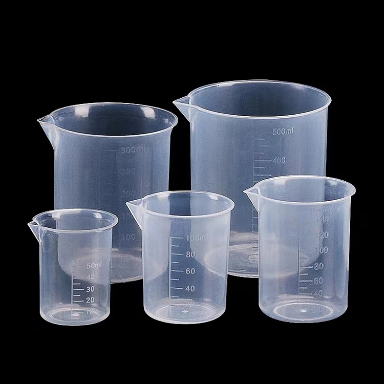 25ml 50ml 100ml 150ml 200ml 250ml 300ml 400ml 500ml Laboratory Plastic Beakers