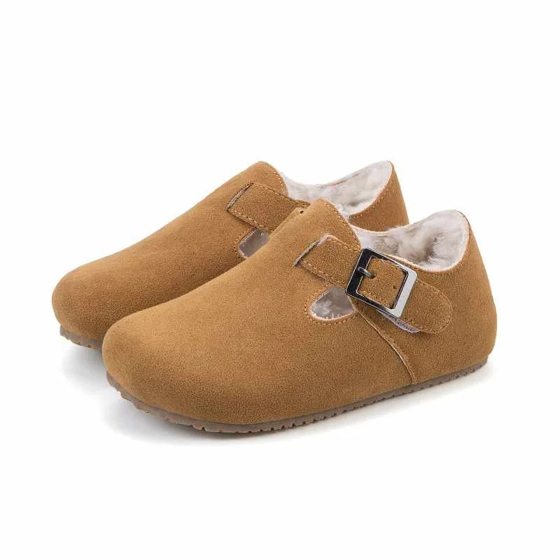 Зимняя теплая Детская меховая обувь, новая нескользящая Мягкая подошва, мужская и женская утолщенная детская обувь