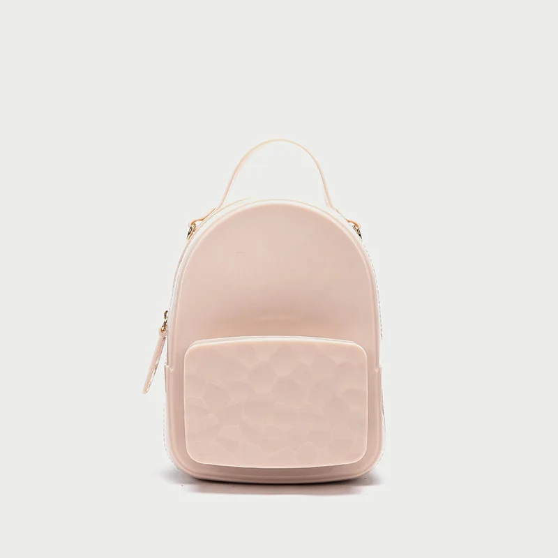 2022 New Fashion Retro Women Bag Solid Silicone Jelly Small Backpack Female Casual  Simple Messenger Bag