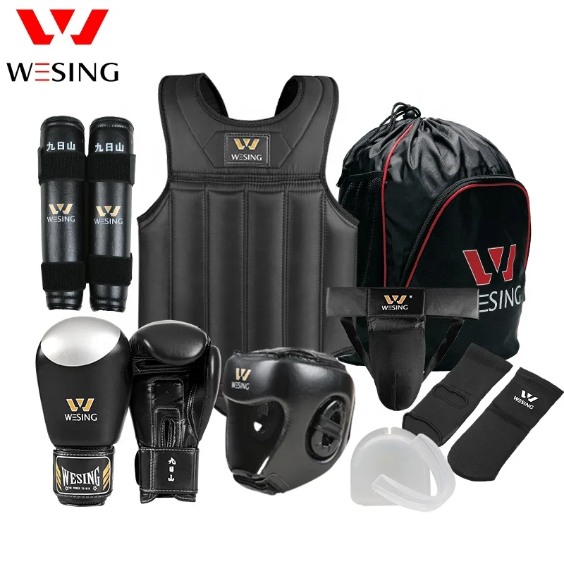 Wesing wushu sanda набор из 8 предметов Защитное снаряжение комплект оборудования боксерское