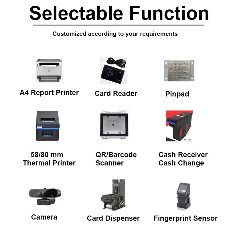 Customized Floor Stand Coin And Notes Ticket Vending Machine Paymrnt Parking System Kiosk