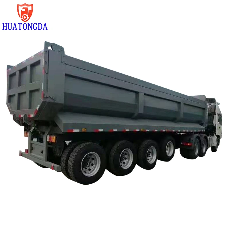 Low Price U shape 3 Axle 45 cbm Tipper Dump Trailer Truck For Coal Transport