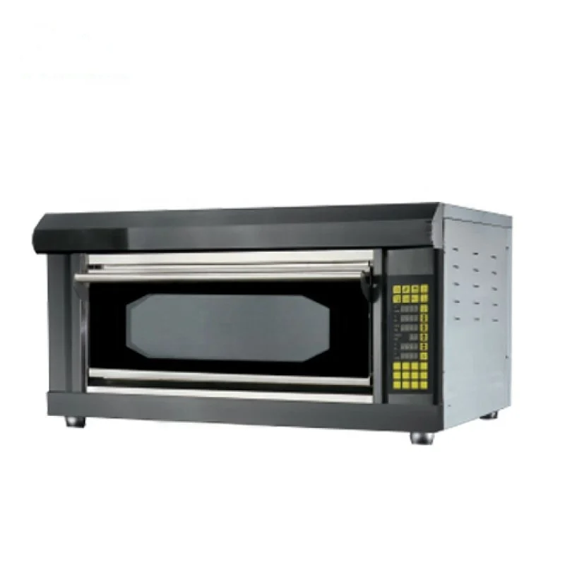 Fashion Black Titanium Oven 1 Deck 1 Tray Electric Pizza Bake Oven Computer Panel