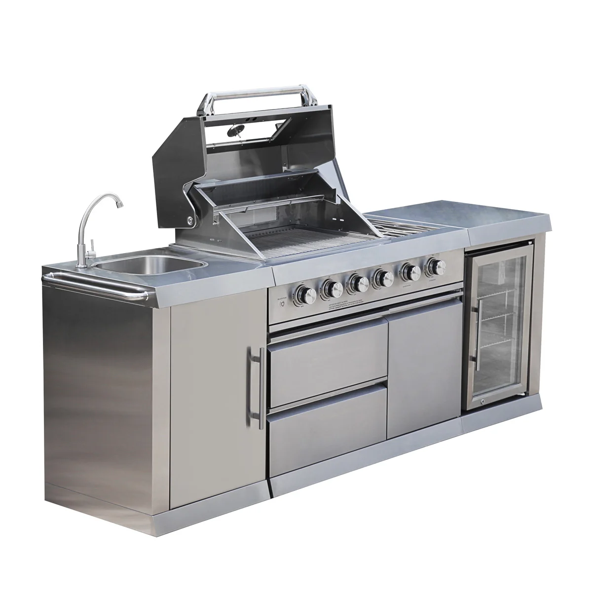 JY-411  Professional design 304 stainless steel Outdoor bbq Kitchen  outdoor furniture cabinets modular outdoor kitchen
