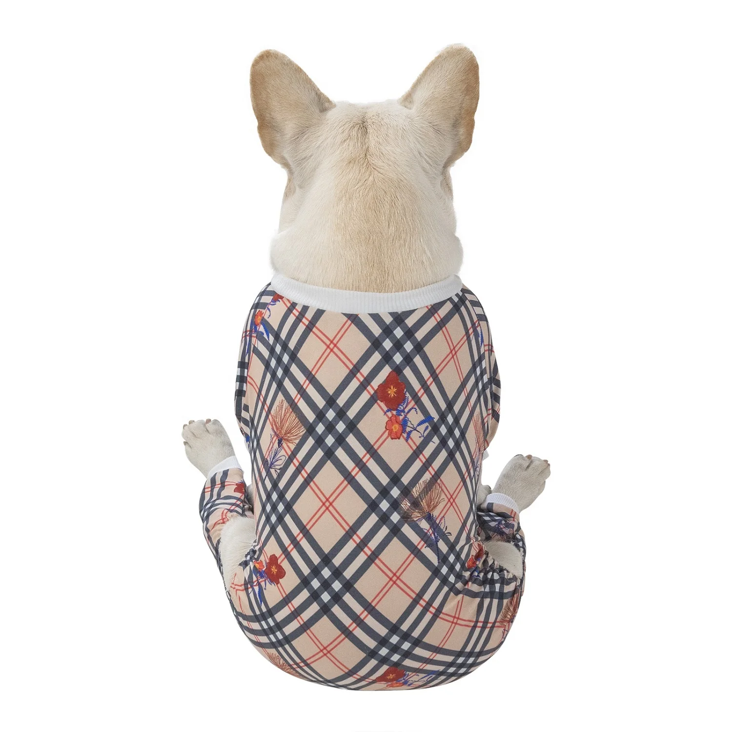 CuteBone Wholesale Fashion Dog Clothes Soft Gingham Custom Pet Pajamas for Dogs