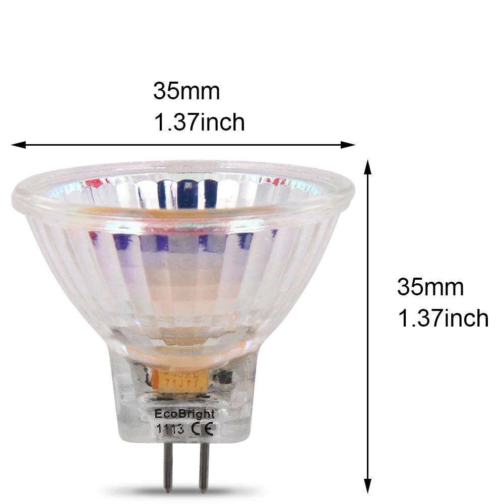  SHENPU стекло 2700 - 6500K 12V 2W COB Led Mr11 лампа спортивный свет с Ce