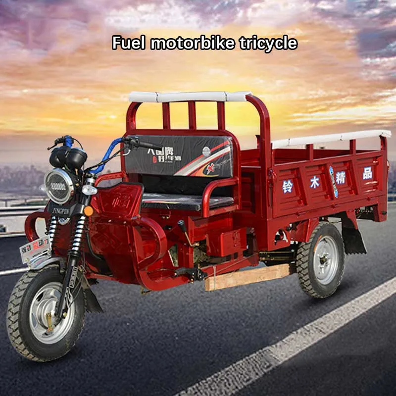 Hot  Motor Tricycle Manufacturers Open Motorized Tricycle Petrol Cargo Gasoline Tricycle for Adults