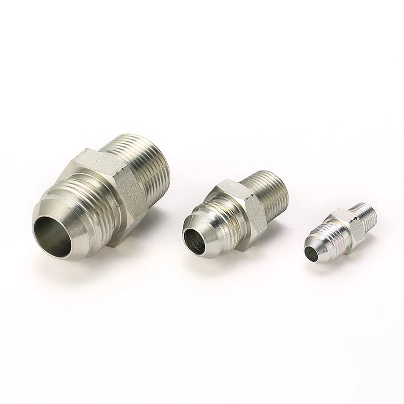 Manufacturer china supplier straight male jic to npt stainless steel/carbon steel tube pipe fitting