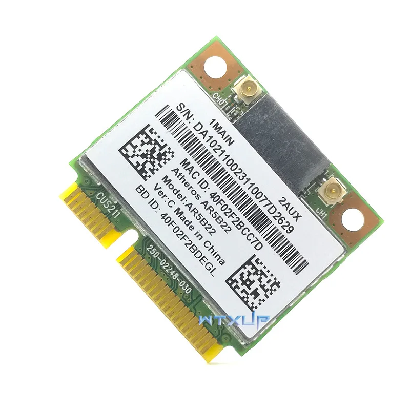 Двухдиапазонный 300 Мбит/с Wifi AR5B22 беспроводной 802.11a/b/g/n половинный мини PCI-E WLAN 2 4G/5 ГГц в 1 Bluetooth 4 0 Wi-Fi беспроводная сеть