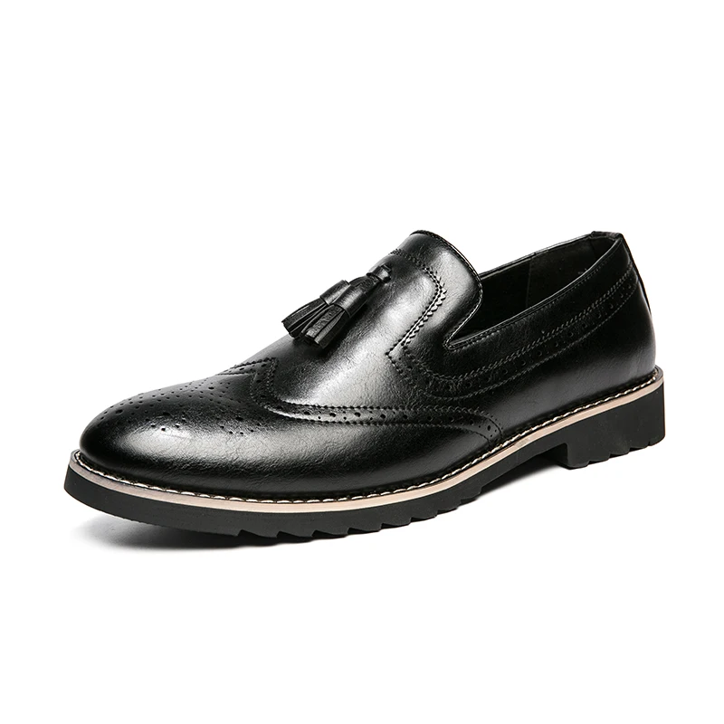 Slip-on Classic Work business genuine leather Formal dress shoes men